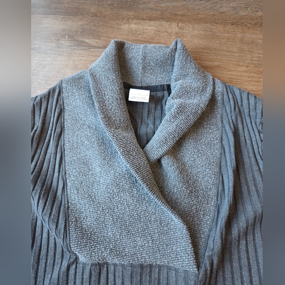 Nike Yoga Sweater Gray Luxe Ribbed Cover-Up Activewear Womens size Large - Picture 7 of 12